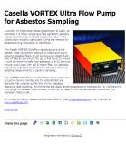 Casella VORTEX Ultra Flow Pump for Asbestos Sampling