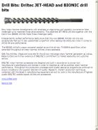 Driltec JET-HEAD and BIONIC drill bits