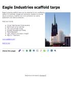 Eagle Industries scaffold tarps