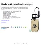Hudson Green Garde sprayer