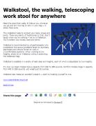 Walkstool, the walking, telescoping work stool for anywhere