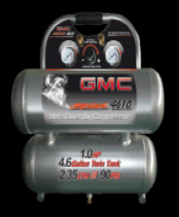 The new GMC  Syclone Air compressors operate at just 60 decibels, less than the  volume of a standard conversation. 