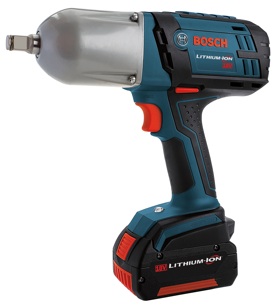 Bosch Power Tools and Accessories announces a new line of heavy-duty 18V high-torque impact wrenches designed to give users the power and durability they require, yet are the most lightweight in the category. At just 6.7 lb. with 10” head length, the IWTH180-01, HTH181-01 and HTH182-01 offer 500 ft. lb. of max torque – the highest available in 18V Bosch Power Tools and Accessories announces a new line of heavy-duty 18V high-torque impact wrenches designed to give users the power and durability they require, yet are the most lightweight in the category. At just 6.7 lb. with 10” head length, the IWTH180-01, HTH181-01 and HTH182-01 offer 500 ft. lb. of max torque – the highest available in 18V