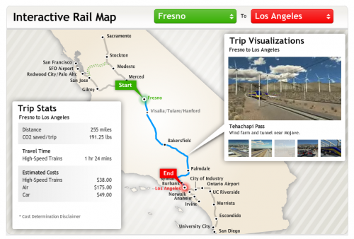 California's proposed high-speed rail system would run between Fresno and LA. California's proposed high-speed rail system would run between Fresno and LA.