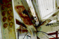 Improperly coated structural steel will suffer accelerated corrosion. 