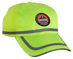 The brim-mounted LEDs in Ergodyne's 8940 PowerCap are nearly invisible when not turned on. 