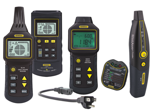 General CL 10 Cable & Pipe Locator, CA10 AC Circuit Analyzer, BF10 AC