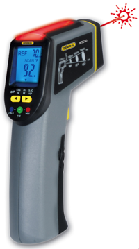 The new Energy Audit IR Thermometer/Scanner with Star Burst Laser Targeting (IRTC50) from General Tools & Instruments (General) allows the user to designate a set point and determine whether subsequent readings are within or outside selectable ranges from that set point. The Star Burst laser targeting system lets the user easily determine the area being measured.
