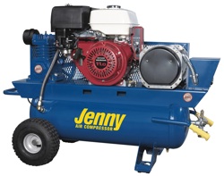 Jenny Products, Inc. introduces two compressor/generator combination models, providing both portable air and a power source in one versatile machine for a variety of industrial and construction applications.