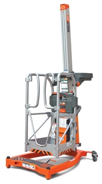 The FS60 is the newest addition to JLG'S LiftPod line of aerial work platforms, which combines the portability of a ladder with the stability of a work platform. The unit’s 30-inch base enables operators to move the LiftPod through doorways without having to take it apart.