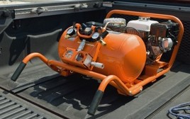 MAT Industries' Industrial Air Contractor 10-gallon Chopper Wheelbarrow Compressor with H4X Remote Air Hub 