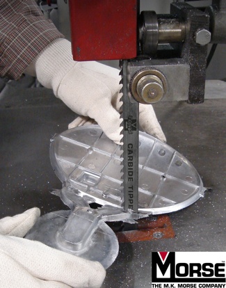 M.K.  Morse M-Factor carbide tipped band saw blades for metal cutting.