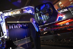 JCB Chairman Sir Anthony Bamford pictured with the one millionth machine produced by the company JCB Chairman Sir Anthony Bamford pictured with the one millionth machine produced by the company.