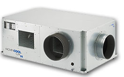 The MovinCool CM25 ceiling-mount air conditioner.