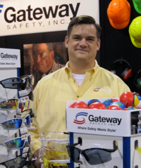 Gateway Safety VP Matthew Love said activity in his booth was a tie between eye wear and respirators. He noted that a lot of distributors were actively shopping the show along side contractors.