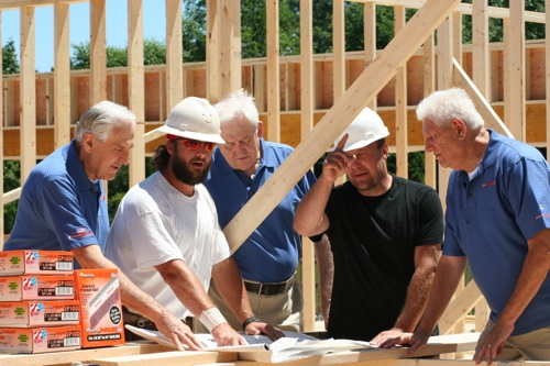 The Chester brothers still take time to meet customers and observe how their Pneu-Fast nail products are being used on the jobsite. The Chester brothers still take time to meet customers and observe how their Pneu-Fast nail products are being used on the jobsite.