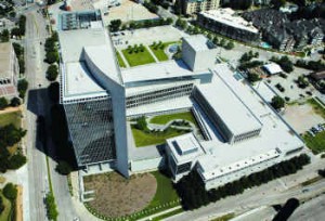 Federal Reserve Bank, Dallas, rooftop gardens.