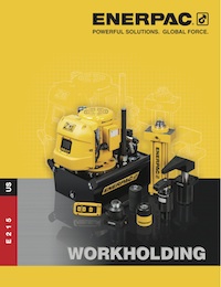 Enerpac announces their new E215 Workholding Catalog featuring 232 pages of valuable information on their full range of high pressure hydraulic workholding devices, accessories, and power units.