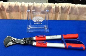 The new Ratcheting Action Cable Shears (model 95 32 038) from KNIPEX received the SHOWSTOPPER Award at the 2011 National Electrical Contractor Association's (NECA) Annual Convention. 