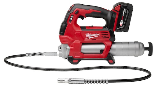 The M18 Cordless 2-Speed Grease Gun delivers up to 10,000 PSI operating pressure and features a new to world pre-set grease counter to dispense exact amounts of grease. The M18 Cordless 2-Speed Grease Gun delivers up to 10,000 PSI operating pressure and features a new to world pre-set grease counter to dispense exact amounts of grease.