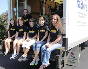 Sonnhalter team members loading donations for the Greater Cleveland Habitat for Humanity.