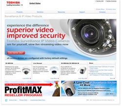 Toshiba Surveillance & IP Video's new website features improved functionality and easier navigation.