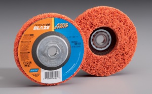 Norton SG Blaze Rapid Strip features the combination of Norton's proprietary SG ceramic alumina grain and an open, aggressive mesh structure that makes it the fastest cutting and longest-lasting stripping disc available.