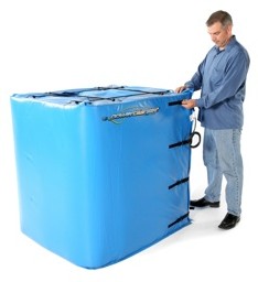 Powerblanket’s line of flexible, wrap-around tote heaters are ideal for warming IBC totes and other portable bulk containers. 