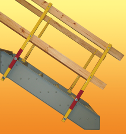 - Simply clamp the new Safety Maker StringerShield™ onto the unprotected edge of the stringer or pan stair channel to meet United States Federal OSHA guardrail regulations. 