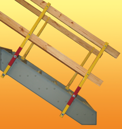 - Simply clamp the new Safety Maker StringerShield&trade; onto the unprotected edge of the stringer or pan stair channel to meet United States Federal OSHA guardrail regulations. 
