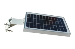 The  Larson Magnalight SPLED-5 LED solar-powered area light, top view.