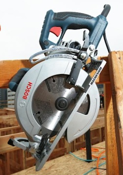 The new Bosch CSW41 worm drive saw answers user demands for a lightweight saw without compromising durability and power.