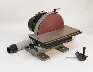 DELTA Power Equipment Corporation introduces a new 12-inch Disc Sander, Model 31-140, with heavy-duty cast iron construction and heavy-duty steel bevel assembly supporting the table.