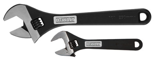 Available in five sizes &ndash; 6 inch, 8 inch, 10 inch, 12 inch and 15 inch &ndash; Dewalt's heavy-duty adjustable wrenches offer contractors a solution that can tackle nearly any professional wood framing, decking and plumbing applications. 