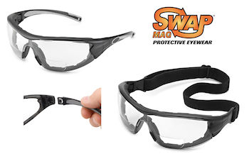 Gateway Safety announces the launch of Swap MAG, a unique safety eyewear solution that converts from safety glasses to goggles, now with bifocal magnification.