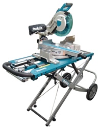Makita’s model LS1016L 10-inch dual slide compound miter saw. Makita’s model LS1016L 10-inch dual slide compound miter saw.