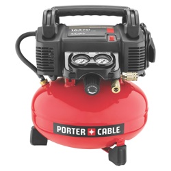 PORTER-CABLE&rsquo;s new C2004-WK 165 PSI, Four-Gallon Compressor breaks a new barrier for standard hand carry compressors, packing more useable air than previous models (165 pounds per square inch) and faster recovery (2.6 standard cubic feet per minute) bundled into a lighter weight, easier to carry package, while reducing operation noise level. More information is available at www.deltaportercable.com. 