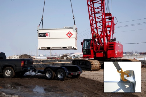 Transcube has introduced a newly engineered 5:1 lift safety factor to its line of transportable diesel fuel tanks.