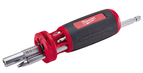 MILWAUKEE 9-in-1 ECX Drive Ratschen-Schraubendreher – Mit 8 Austauschbaren Bits & Ganzmetall-Ratsche